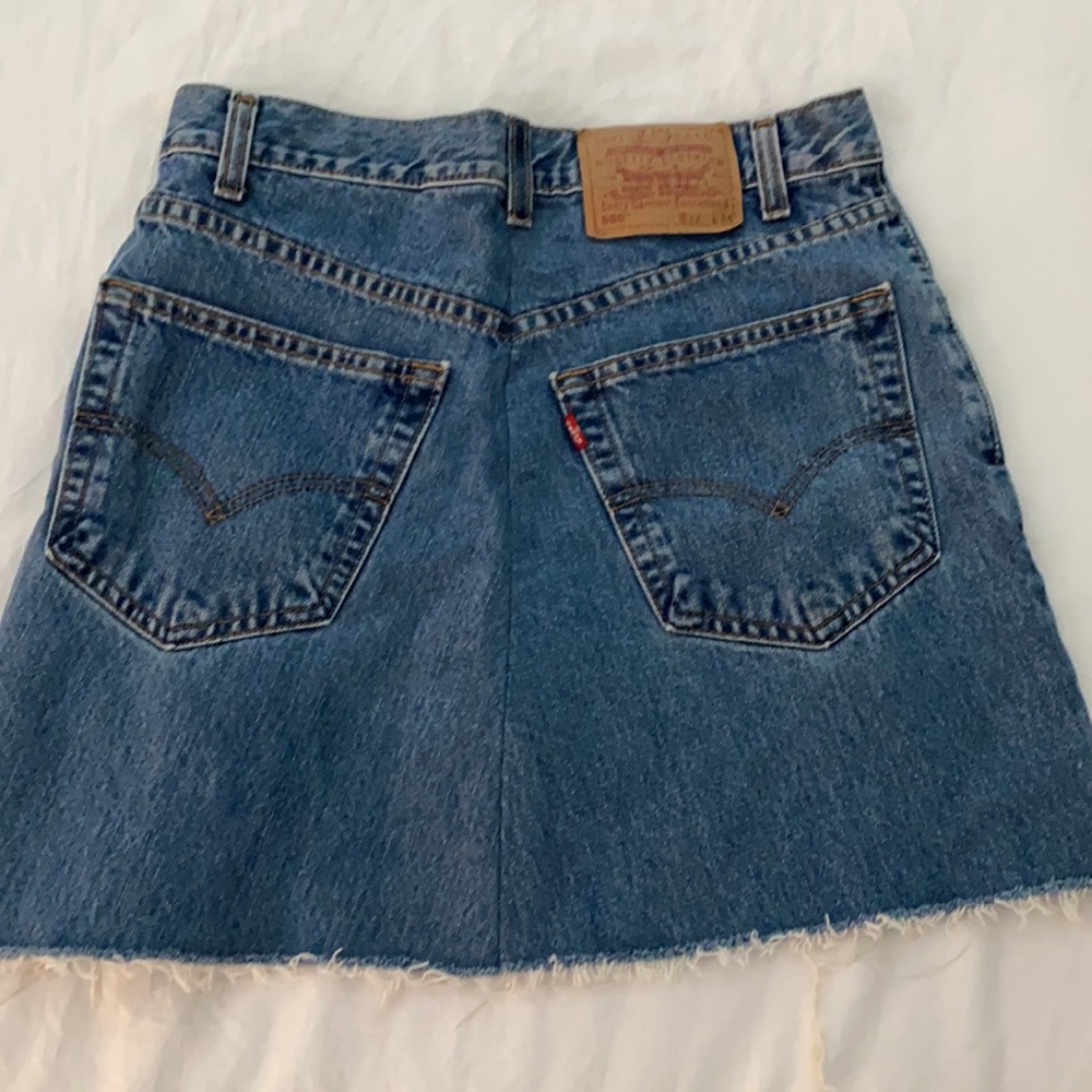 Levi denim skirt zip up